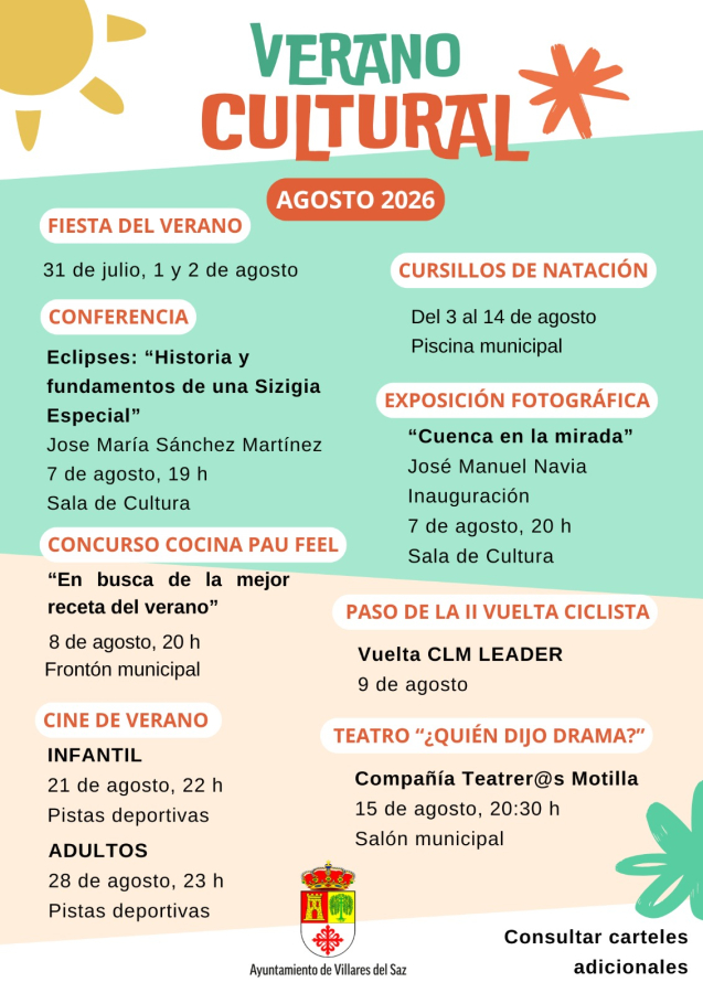 VERANO CULTURAL agosto 2026 VERANO CULTURAL agosto 2026