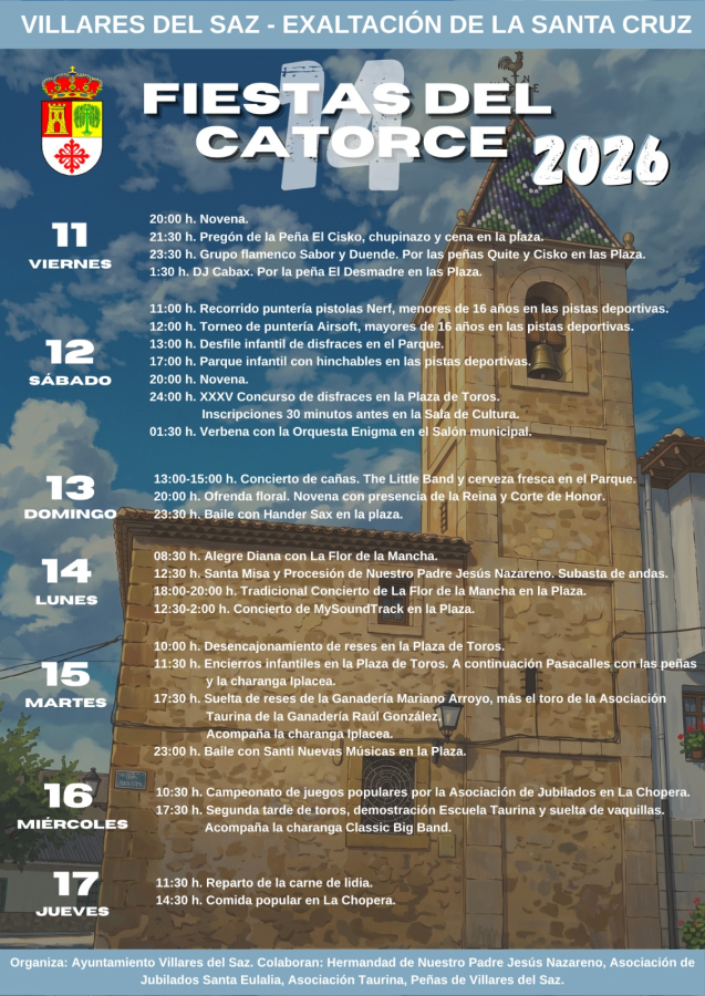 PROGRAMA DE FIESTAS PATRONALES septiembre 2026 PROGRAMA DE FIESTAS PATRONALES septiembre 2026