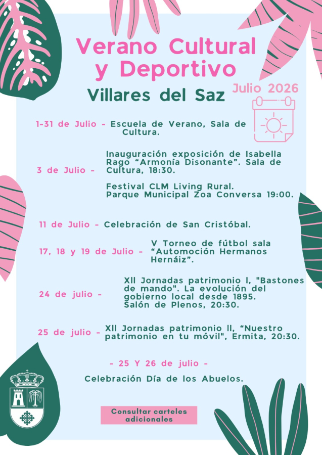 VERANO CULTURAL Y DEPORTIVO julio 2026